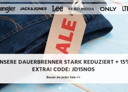 Dauerbrenner stark reduziert – mit bis zu 50% Rabatt + 15% Extra-Rabatt bei Jeans direct!