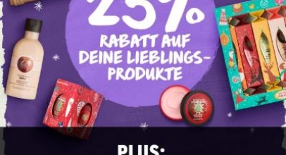 THE BODY SHOP: Kundenclub-Mitglieder – 25% auf eure Lieblingsprodukte & 20% auf Geschenke!