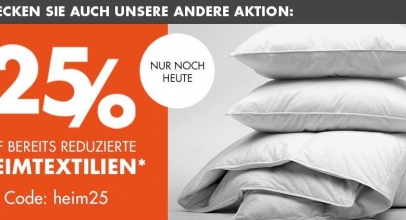 Galeria: 25% Rabatt auf Schuhe und bereits reduzierte Heimtextilien!