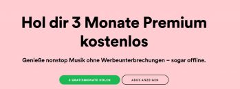 90 Tage Spotify kostenlos testen – per Klick kündbar!
