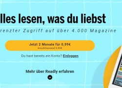 Readly – Die Magazin Flatrate als Probeabo – 2 Monat für 0,99€ – über 4.000 Zeitschriften!