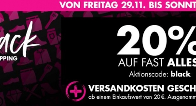 Black Shopping bei Galeria.de: 20% auf fast Alles + 15% auf Spielzeug!