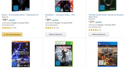 Amazon: 3 Games für nur 49€ (PS4, Xbox One, Xbox 360, Switch und PC)