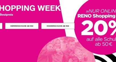 RENO: 20% Rabatt auf alle Schuhe ab 50,-€ + versandkostenfrei!