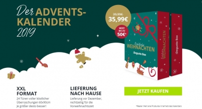 Degusta: XXL-Adventskalender – 24 Türchen für 35,99€ (kein Abo)!