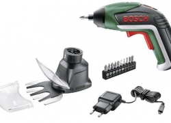 Bosch IXO V Akku-Schrauber (3.6V, 1.5Ah Li-Ion) inkl. Akku, Gras- und Strauchscherenvorsatz für 29,99€