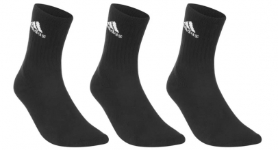 3er Pack Adidas Basic Tennissocken in Schwarz für 5,49€