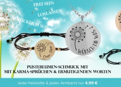 Silvity: Pusteblumen-Schmuck mit dazu passenden Karma-Sprüchen!