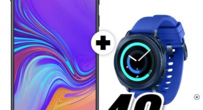 Samsung Galaxy A9 + Gear Sport Smartwatch + Flat Allnet Comfort (D2) für 21,99€/Monat