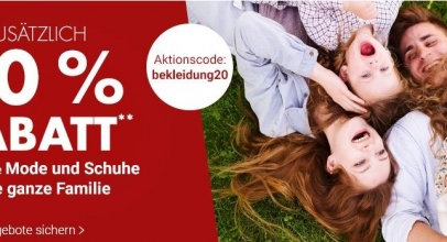 Karstadt: zusätzlich 20% Rabatt auf reduzierte Mode und Schuhe!