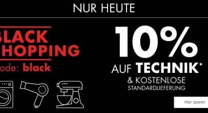 Galeria: 10% auf Technik + kostenlose Standardlieferung