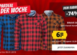 Sportspar: BRAVE SOUL Herren Karo Hemd für 6,66€