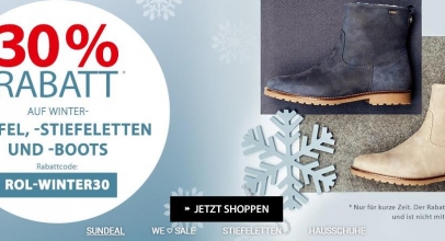 Roland Schuhe: 30% Extra-Rabatt auf ausgewählte reduzierte Winterschuhe + keine Versandkosten