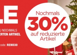 Reno: 30% Extra-Rabatt auf bereits reduzierte Artikel + kostenloser Versand