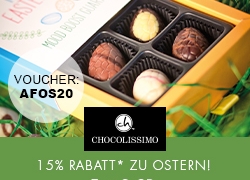 CHOCOLISSIMO: 15% Rabatt auf exklusive Ostergeschenke aus Schokolade!