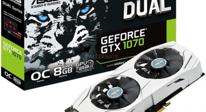 ASUS GeForce GTX 1070 DUAL OC GDDR5X 8GB Grafikkarte für 279€