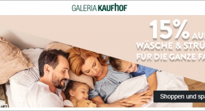 Galeria-Kaufhof: 15% auf Wäsche & Strümpfe für die ganze Familie