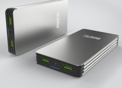 NINETEC 15000mAh PowerBank mobiler Akku für iOS & Android silber für 17,77€ inkl. Versand