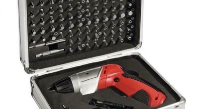 Akkuschrauber mit 104 tlg. Bitsortiment und Ladegerät 3,6V 3Nm im Koffer für 9,99€ inkl. Versand!