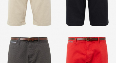 Tom Tailor Herren Josh Regular Slim Chino Shorts mit Gürtel für 22,90€ inkl. Versand!