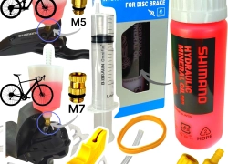 SHIMANO Mineral ÖL Service Kit Set Disc Bremsen Entlüftungskit Befüllbecher M5 für 15,80€ inkl. Versand!