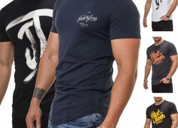 Jack & Jones Herren T-Shirt Kurzarmshirt Print Casual Basic O-Neck für 9,99€ inkl. Versand