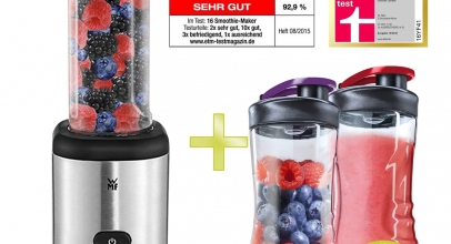 WMF Kult Mix & Go Smoothie Mini Standmixer inkl. 2 extra 300 ml Trinkbehälter für 29,99€ inkl. Versand