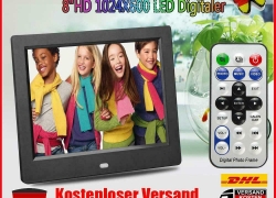8″Zoll HD LCD Digital Bilderrahmen Bild MP4 /3 Bildschirm Player Fernbedienung für 33,77€ inkl. Versand