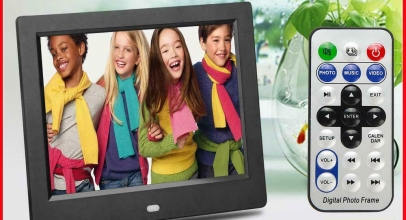 8″Zoll HD LCD Digital Bilderrahmen Bild MP4 /3 Bildschirm Player Fernbedienung für 33,77€ inkl. Versand
