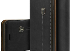 Echt Leder Wallet Book Schutzhülle Flip Magnet Etui ab 6,99€ inkl. Versand!