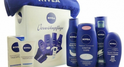 NIVEA 6-tlg. Geschenk Set Tagespflege & Bodymilk & Shampoo & SG & HC & Handtuch für 12,99€ inkl. Versand