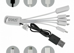 EAXUS® 5-in-1 Multi Mehrfach USB Ladekabel Micro Lightning Stecker iPhone Typ C für 7,99€ inkl. Versand!