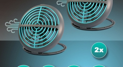2 Stk. Mini USB Schreibtisch-Ventilator PC Notebook Fan für 13,99€ inkl. Versand!