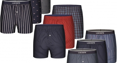 3er Set Authentics LACOSTE Herren Web-Boxershorts für 34,95€ inkl. Versand!