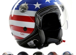 Rollerhelm, Jethelm, Leder Halbschalenhelm für 29,98€ inkl. Versand!