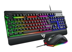 VictSing Gaming Tastatur und Maus Set LED beleuchtet Keyboard USB Deutsch QWERTZ für 11,89€ inkl. Versand!