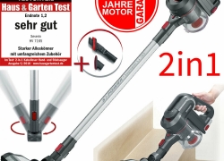 Severin 2in1 Akku Bodenstaubsauger 22,2 V Li-Ion Hand Stielsauger beutellos HEPA für 124,-€ inkl. Versand!