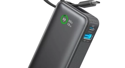 Anker Nano Powerbank 10.000mAh PD 30W eingebautem USB-C Kabel (iPhone 15/14) – Refurbished für 22,39€ inkl. Versand!