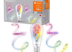 LED Smart+ Spiral Filament Edison 4,5W E27 +2m +1m LED Strip RGBW bunt warm WiFi für 26,98€ inkl. Versand!