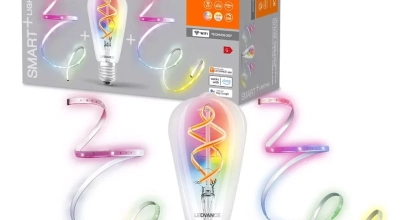 LED Smart+ Spiral Filament Edison 4,5W E27 +2m +1m LED Strip RGBW bunt warm WiFi für 26,98€ inkl. Versand!