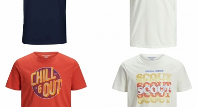 Jack & Jones 1er, 2er, 4er T-Shirt Herren Set Print Baumwolle Rundhals Kurzarm ab 9,95€ inkl. Versand!