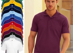 5er Pack Fruit of the Loom: Herren Piqué Poloshirt Work EASY CARE für 29,39€ inkl. Versand!