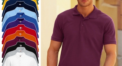 5er Pack Fruit of the Loom: Herren Piqué Poloshirt Work EASY CARE für 29,39€ inkl. Versand!