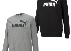 Puma Herren Sweatshirt Essential Big Logo Crew – Schwarz oder Grau für 21,99€ inkl. Versand!
