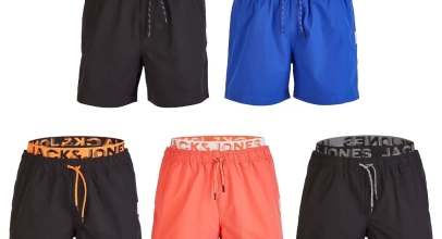 Jack & Jones Badehose Herren lang Badeshorts Doppelter Bund MAUI JJSWIM für 19,19€ inkl. Versand!