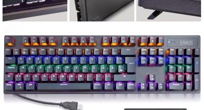 Note 1,9 – Mechanische PC Tastatur LED RGB Gaming USB QWERTZ Keyboard 105 Tasten für 25,99€ inkl. Versand!