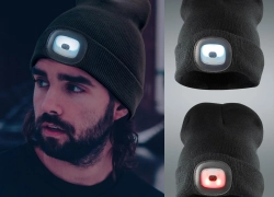 Strickmütze + LED Licht – Beanie Winter Mütze USB aufladbare Fahrrad Stirnlampe für 9,99€ inkl. Versand!