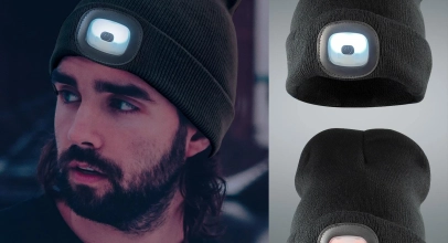 Strickmütze + LED Licht – Beanie Winter Mütze USB aufladbare Fahrrad Stirnlampe für 9,99€ inkl. Versand!