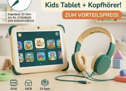 Fox & Sheep Kinder Lerntablet One 8 Zoll Android + Over-Ear Kopfhörer ab 3 Jahre für 69,99€ inkl. Versand!