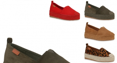 Damen Plateau Slipper Bast Espadrilles Slip On für 17,90€ inkl. Versand